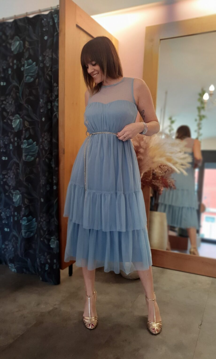 Abito Midi Tulle Cielo Lokita